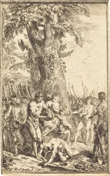 Heroische Tat eines Vaters, der sich für seinen Sohn opfert (Trait heroique d