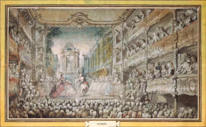 Die Aufführung von Armida im alten Auditorium des Opernhauses, nach 1761