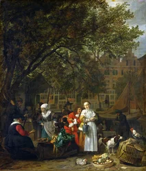 Ein Kräutermarkt in Amsterdam