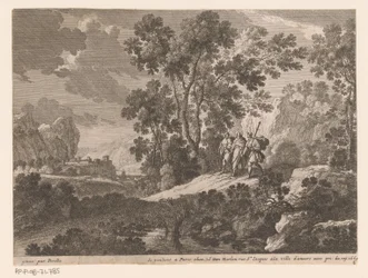 Christus und die Emmausjünger (Serie: Landschaften mit Szenen aus dem Leben Christi)