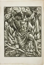 Die Arbeiten des Herkules: Herkules auf dem Scheiterhaufen