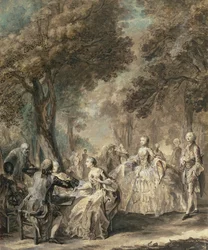 Pariser beim Spaziergang, 1760-1