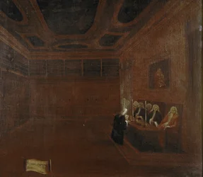 Der Oberste Gerichtshof der Vierzig, Detail - Gemälde von Gabriele Bella