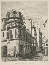 Eaux-Fortes sur le Vieux Paris: Alte medizinische Schule Rue de la Bûcherie, 1865