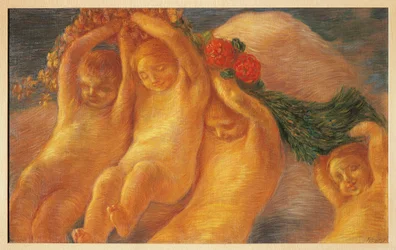 Putti mit Kranz