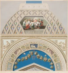 Lünette und Gewölbefeld mit Abendmahl