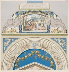 Lünette und Gewölbefeld mit Fall Jericho