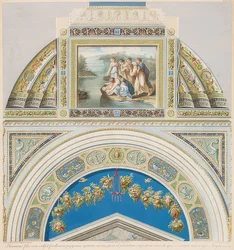 Lünette und Gewölbefeld mit Findung Moses