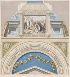 Lünette und Gewölbefeld mit Moses zeigt die Gesetzestafeln