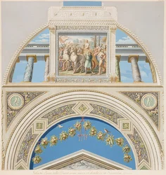 Lünette und Gewölbefeld mit Triumph Davids