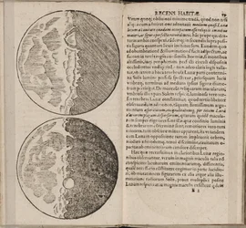 Seite aus dem Buch Sidereus Nuncius von Galileo Galilei, 1610