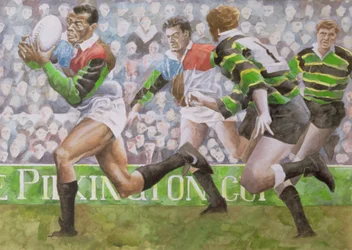 Rugbyspiel: Harlequins gegen Northampton, 1992