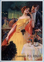 Werbeplakat für Champagner Pol Roger