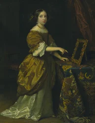 Mädchen vor einem Spiegel, 1668