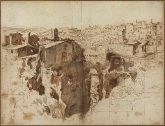 Der Wasserfall und die Stadt Tivoli