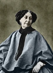 George Sand (Aurore Dupin, Baronne Dudevant) (1804-1876), französische Schriftstellerin, fotografiert von Nadar um 1865.