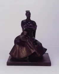 Sitzende Frau