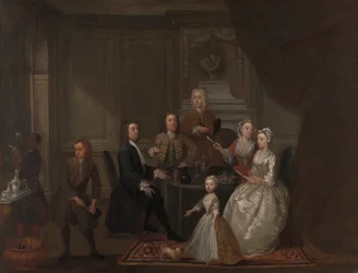 Gruppenporträt, wahrscheinlich der Familie Raikes