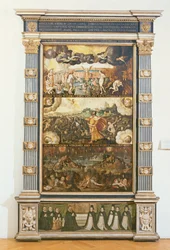 Die Öffnung des sechsten Siegels, Ezechiels Vision und das Jüngste Gericht, 1584