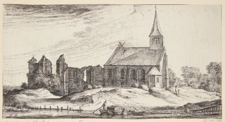 Blick auf die Kirche in Sloten