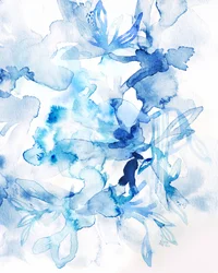 Träumende blaue Blumen