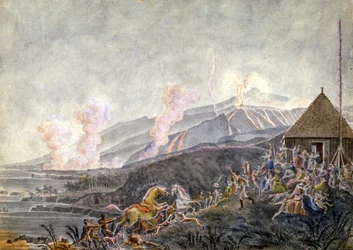 Panik während des Ausbruchs des Piton de la Fournaise