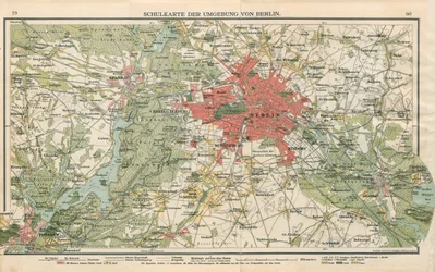 Schulkarte der Umgebung von Berlin