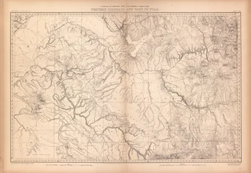 Geologische und geografische Karte von Colorado und angrenzenden Gebieten