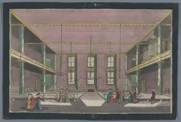 Ansicht des Inneren der Kirche der Brüdergemeinde in Zeist