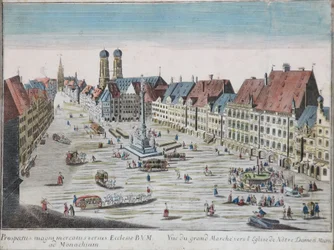 Guckkastenbild München Marienplatz Z