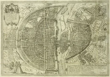 Stadtplan von Paris, 1572
