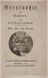 Titelblatt mit Vignette zu "Geographie für Jedermann"