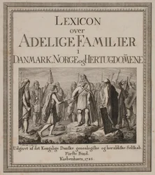 Titelblatt zu "Lexikon über adlige Familien in Dänemark, Norwegen und Herzogtümern"