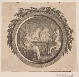 Titelvignette zu S. Richardson: "Miss Clarissa Harlowes Geschichte", dritter Teil