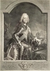 Porträt von Christian August, Prinz von Anhalt-Zerbst