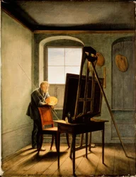 Caspar David Friedrich in seinem Atelier