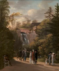 Der Wasserfall im Frederiksberg-Garten bei Kopenhagen