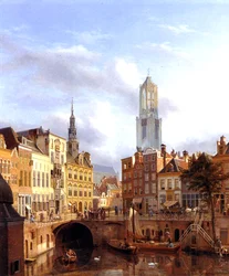 Utrecht mit der Oudegracht, 1827