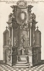 Entwurf für einen monumentalen Altar, Platte c aus 