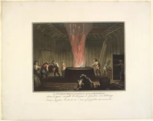 Die Öffnung des Ofendeckels