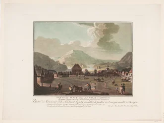 Ansicht eines Platzes in der Stadt Bergen