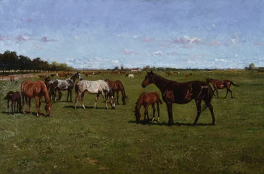 Stuten und Fohlen, 1917