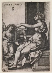 Dialektik, aus der Serie "Die freien Künste", ca. 1541