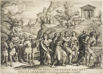Der Triumph der Liebe, Platte eins aus Die Triumphe von Petrarca