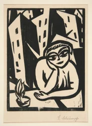 Frau am Fenster