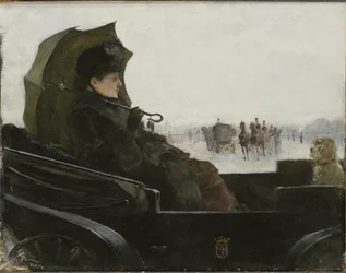 Dame in einer Landaukutsche, Paris