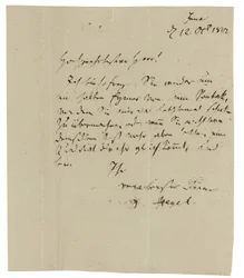 Autographenbrief an Gebrüder Ramann (Weinhändler in Erfurt), Jena