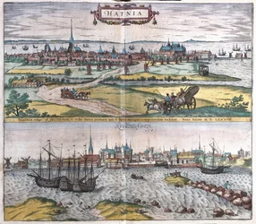 Hafnia, Illustration aus Civitates Orbis Terrarum