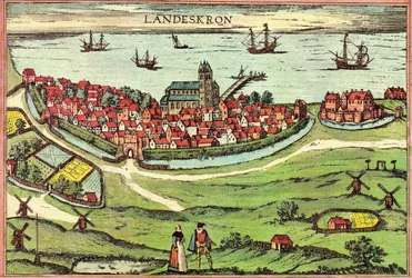 Stadt Landskrona, ein anti-hanseatischer Hafen, Dänemark