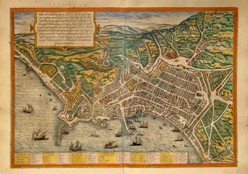 Karte aus Civitates Orbis Terrarum von Georg Braun